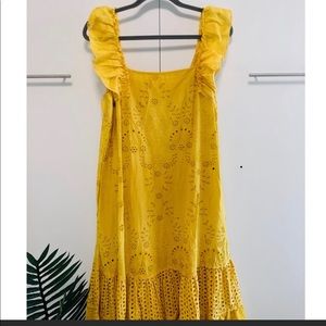 Payal Jain Golden Eyelet Maxi Dress NWT